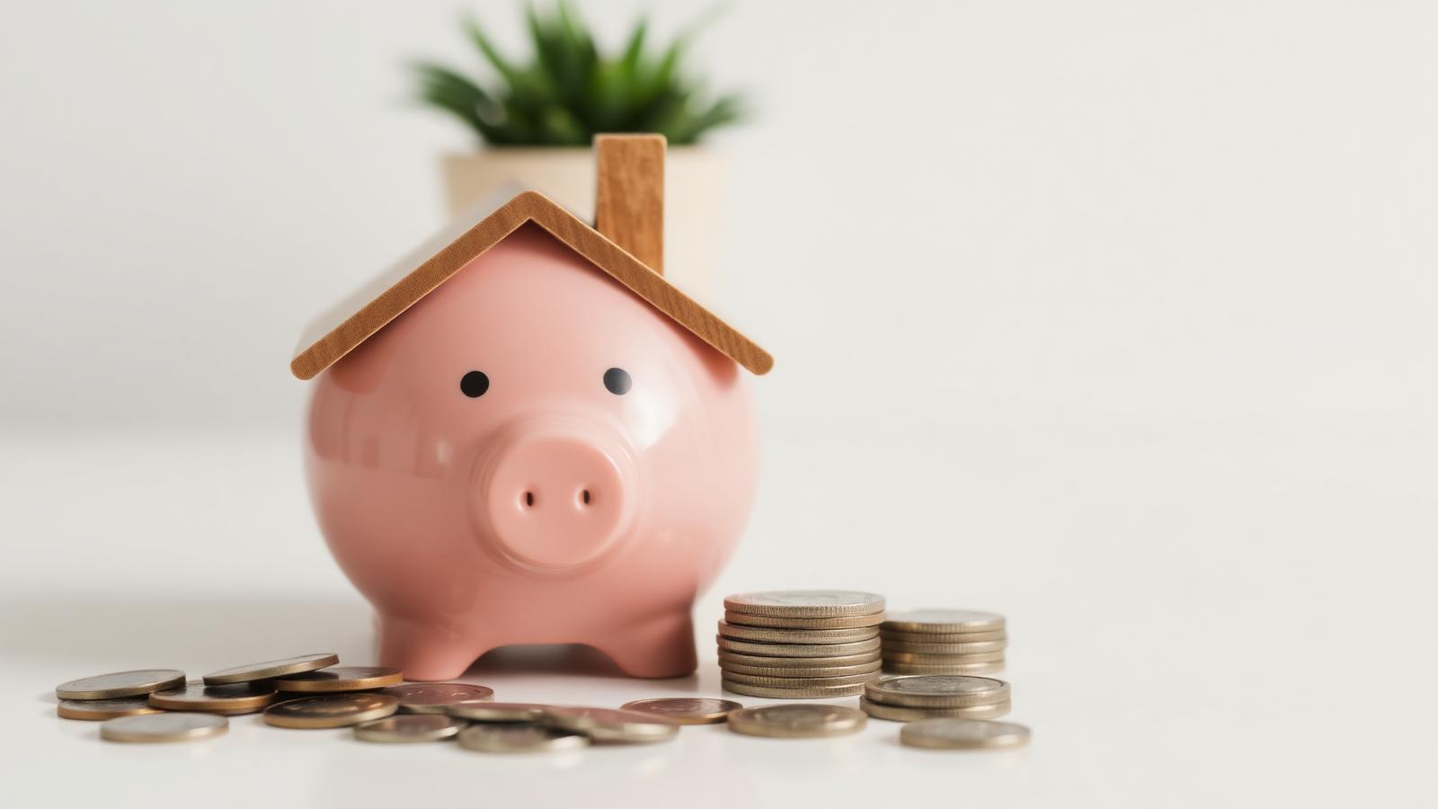 Junge Familie berechnet ihr Finanzierungsbudget am Wohnzimmertisch